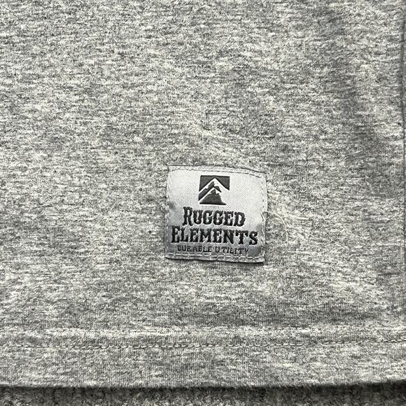 Rugged Elements Durable Utility T-Shirt Men's 2XL Gray Cotton Crew Neck Pullover - Picture 4 of 11